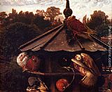 William Holman Hunt Paintings - The Festival Of St. Swithin Or The Devecote by William Holman Hunt